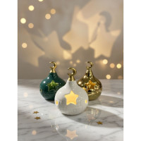 CERAMIC ORNAMENT -3 WHITE