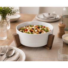 SALAD BOWL ON STAND RND