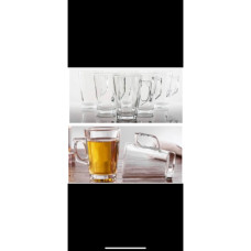 6PC MUG SET GLASS