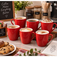 CERAMIC COFFEE MUG RED CERAMIC COFFEE MUG RED