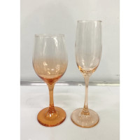 CHAMPAGNE GLASS 6PC ORANGE