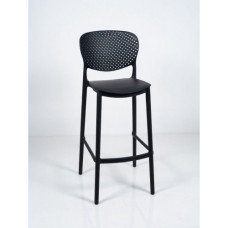 PLASTIC BAR STOOL BLACK