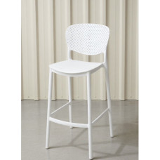 PLASTIC BAR STOOL WHITE