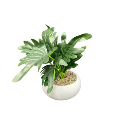 VASE WITH LEAVE SMALL