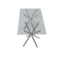 GLASS TABLE RECT 130*70CM