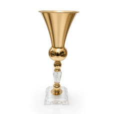 METAL FLOWER VASE GOLD