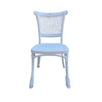 PLASTIC CHAIR RECT WHITE