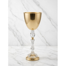 METAL FLOWER VASE GOLD