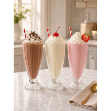 6PC MILKSHAKE GLASS SET 350ML