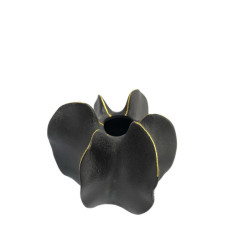 CERAMIC VASE RND BLACK