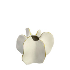 CERAMIC VASE RND WHITE