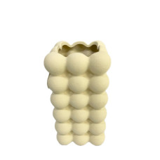 CERAMIC VASE SQ WHITE