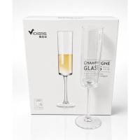 CHAMPAGNE GLASS 6PC CLEAR CUR