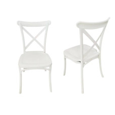 PLASTIC CROSS BACK WHITE