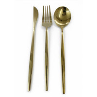 6PC SPOON GOLD SLIM