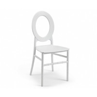 PLASTIC O BACK CHAIR WHITE