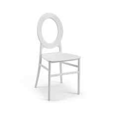PLASTIC O BACK CHAIR WHITE