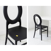 PLASTIC O BACK CHAIR BLACK