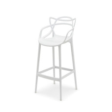 BAR STOOL PLASTIC WHITE