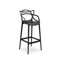 BAR STOOL PLASTIC BLACK