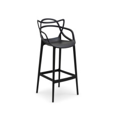 BAR STOOL PLASTIC BLACK