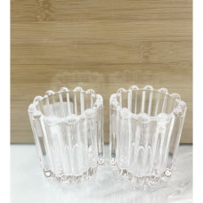 GLASS RIBBED VOTIVE 6*7CM