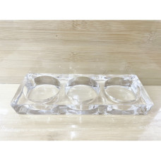 GLASS 3ARM C/HOLDER 23*8*3CM