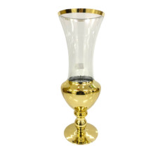 GLASS VASE GOLD 15*45CM
