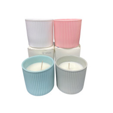 CANDLE GLASS VASE PASTEL