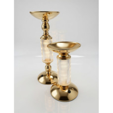 METAL FLOWER STAND GOLD SMALL