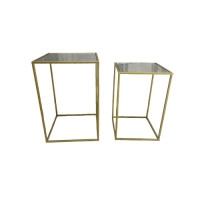 TABLE SET RECT GOLD 2PC