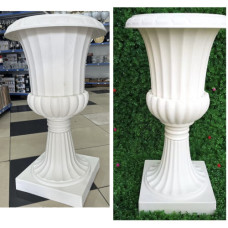 PLASTIC VASE WHITE LARGE