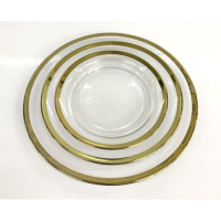 GLASS PLATE SET 3PC CLEAR