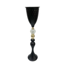 FLOWER VASE METAL BLACK