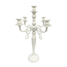 CANDELABRA 5ARM WHITE