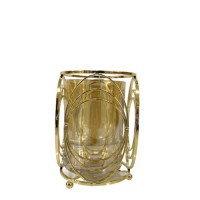 CANDLE HOLDER RND GOLD
