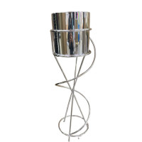BUCKET ON STAND SILVER