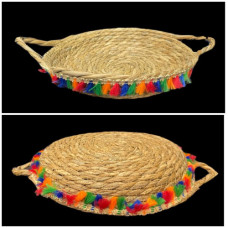 WICKER BASKET ROUND 24*21*3.5 CM
