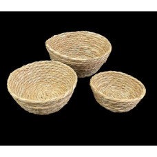 WICKER BASKET RND 3PC SET