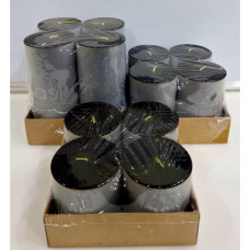 4PC CANDLE 7*7CM BLACK