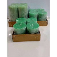 4PC CANDLE 7*7CM GREEN