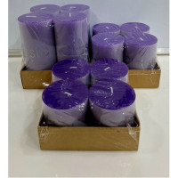 4PC CANDLE 7*7CM PURPLE 4PC CANDLE 7*7CM PURPLE
