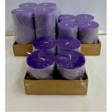 4PC CANDLE 7*7CM PURPLE