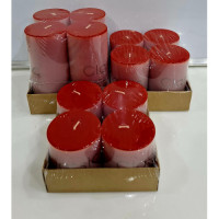 4PC CANDLE 7*7CM RED 4PC CANDLE 7*7CM RED
