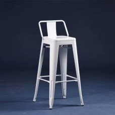 METAL BAR STOOL CAFE WHITE