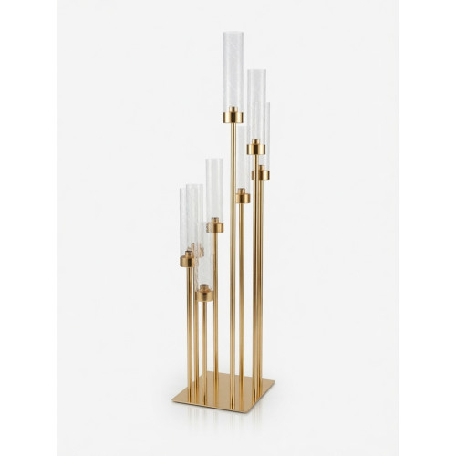CANDLE HOLDER 8ARM GOLD SQ CANDLE HOLDER 8ARM GOLD SQ